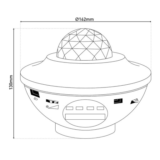 Atmospheric Galaxy LED projector, decorative lighting made of plastic, colorful, integrated LED, for inside