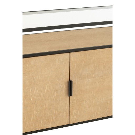 J-Line Kast Ovy Ijzer Naturel/Zwart