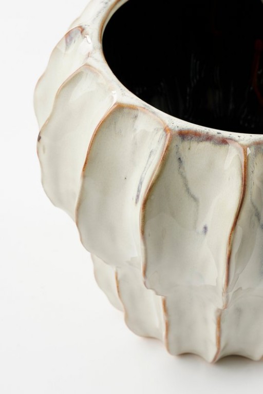 Altea Flowerpot Inside - H20 x Ø25 cm - Ceramics - White