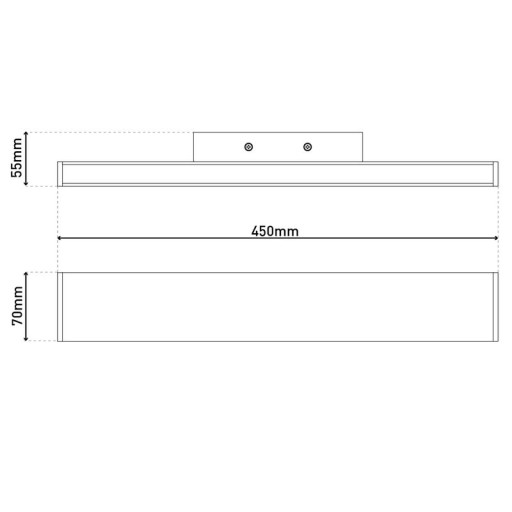 LED wall lamp "Dubai", modern wall lamp made of aluminum and plastic with firmly built -in LEDs, 45 cm long or high. Ideal for the illumination of entrance areas, corridors, for structuring large wall surfaces