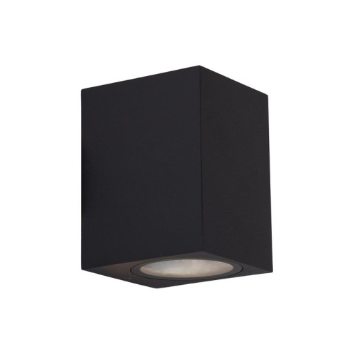 Outside wall lamp "Cubus", made of metal and glass in anthracite, GU10 socket