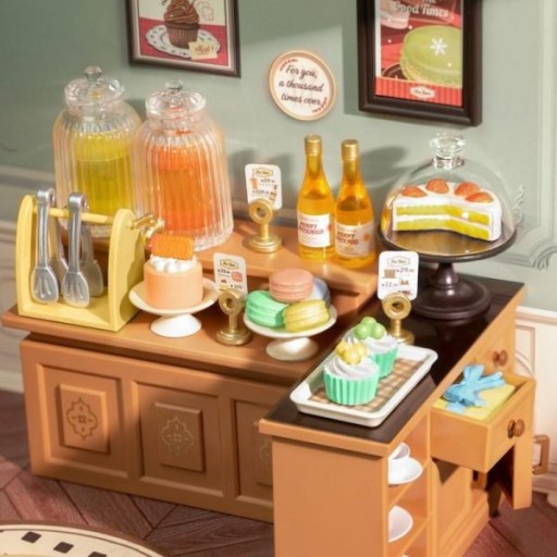 DIY Huisje Super Creator Sweet Sips Tea, Robotime, DW011, 16,3x16,3x15,2cm