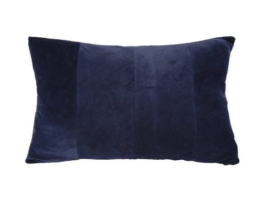 Kussen | Geribbeld Velvet | Blauw - 40 x 60cm