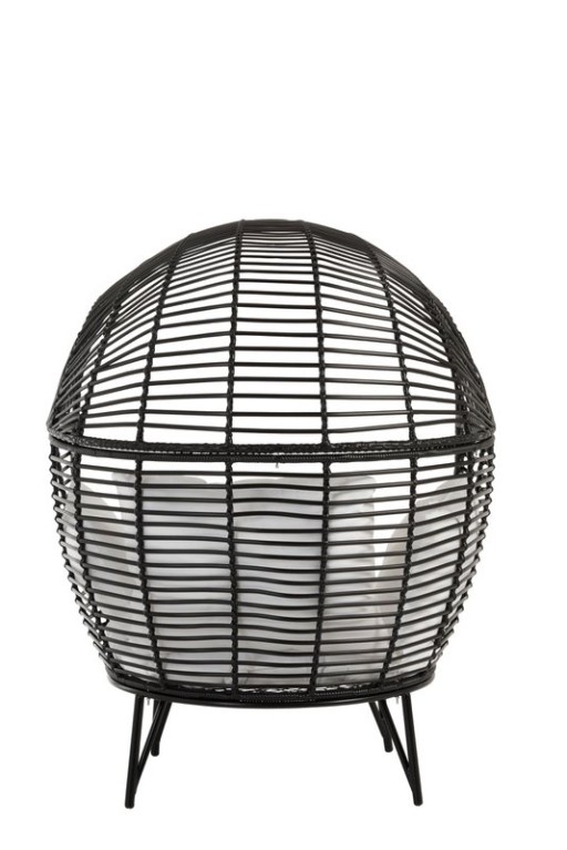 J-Line lounge chair Oval - steel - black