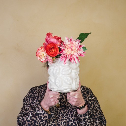 Pot - Kisses - Keramiek - Beige - 17,5x17,5x17,5cm