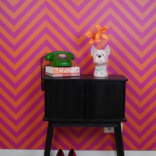 VASE -FLOWER VASE DOG - Pink/ mint - 13,5x14,5x23cm