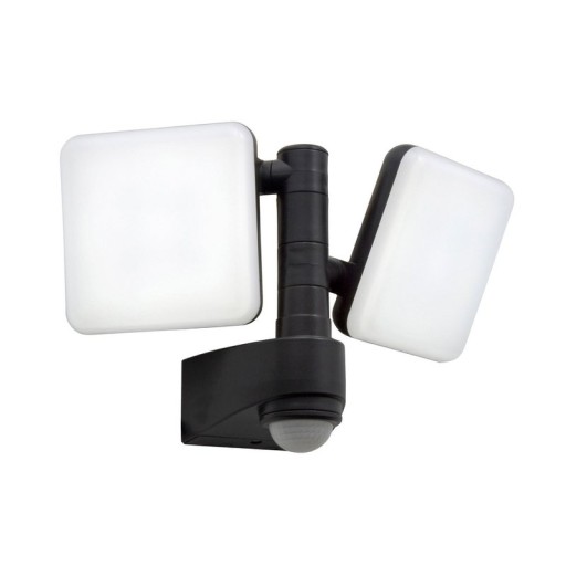 LED external wall lamp "Jaro" with 360 ° motion detector, made of plastic in anthracite, with integrated LED