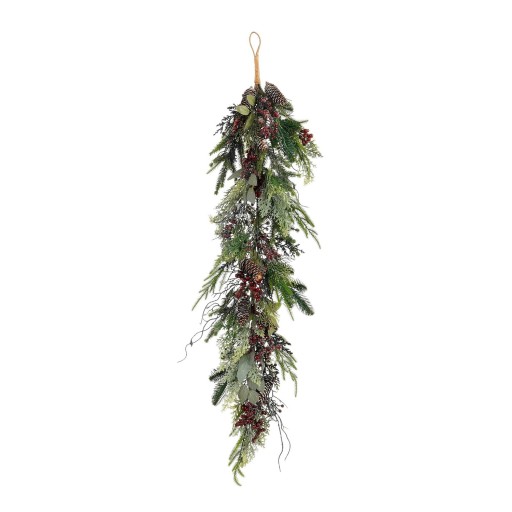Bodi Druppelvormige Kerstslinger - L110 x B18 x H10 cm - Bordeaux
