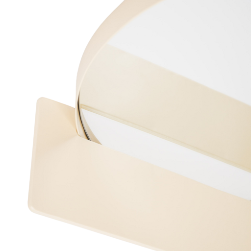 Mirror - Round - Metal - With Shelf - Sand- Ø40cm