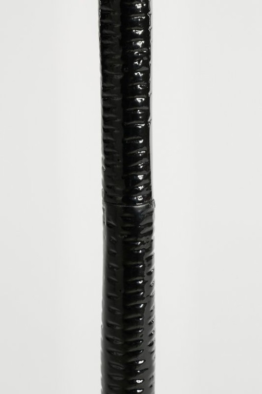 Colin Side Table - H68 x Ø24 cm - Recycled Aluminum - 100% FSC - Black