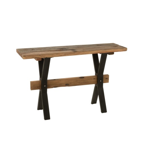 J-Line Console Verouderd Hout Bruin