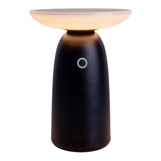 LED Solarleuchte "Ada" schwarz für Außen, LED Tischlampe aus Metall und Kunststoff 22,5 x 16 cm