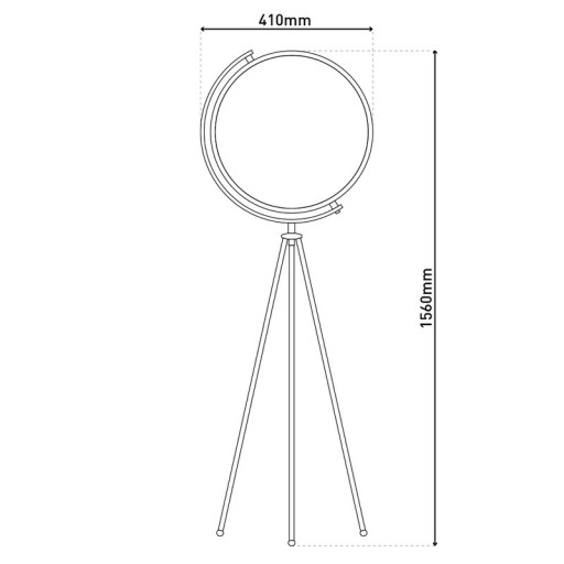 Textile floor lamp "Munega" h: 156cm