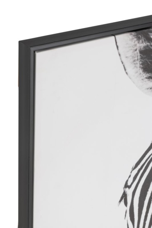 J-Line Wall Decoration Zebra Canvas Black/White