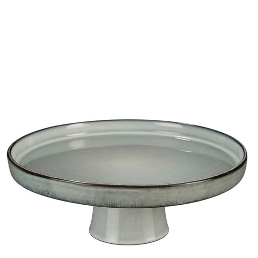 Racco Cake stand - H11 x Ø28 cm - Stoneware - Light gray