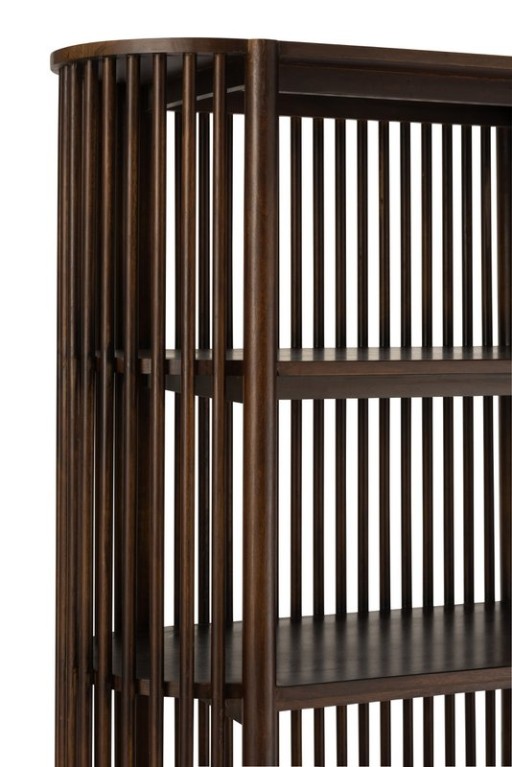 J-Line Rack Conie 5 Shelves Mango Wood Dark Brown