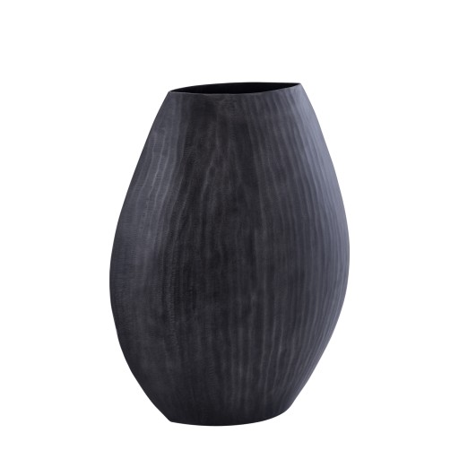 Jowad Graphite Alu Sheet Pot Ribbed High Oval M