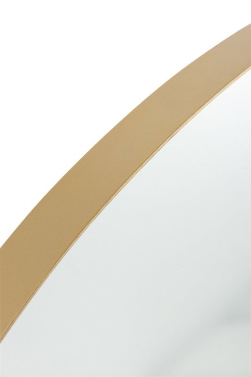 J -Line Spiegel Round High edge - Metal/Glass - Gold - Large - Ø 110 cm