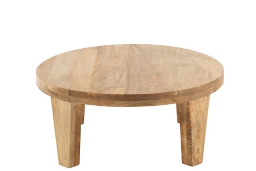 J-Line coffee table Round Mango - wood - natural