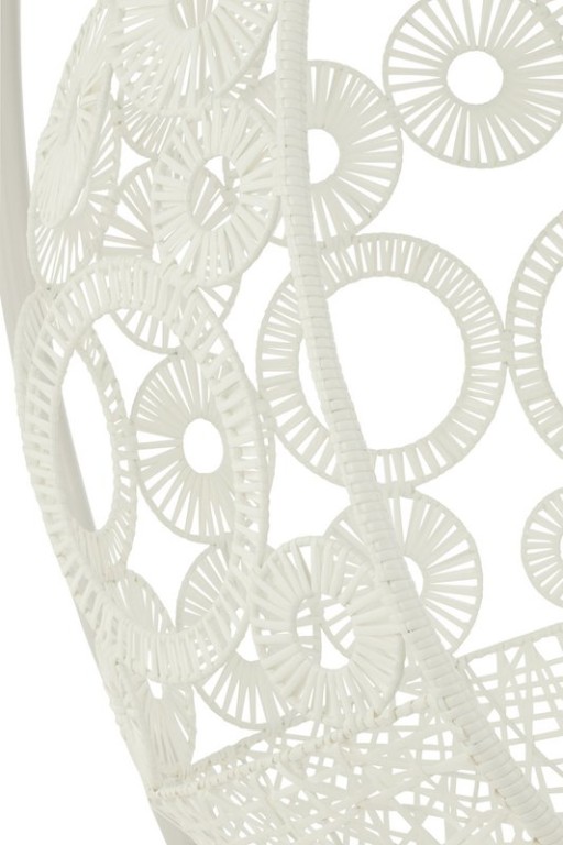 J-Line Hanging Chair + Cushions Bula Metal/Cane White