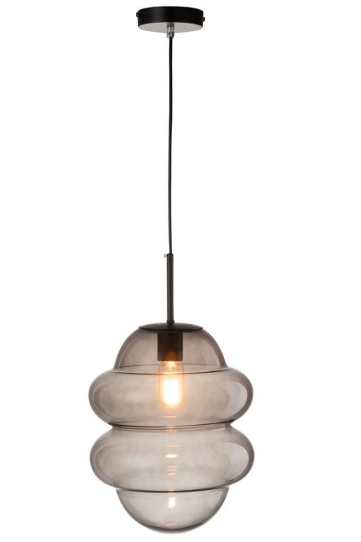 J-Line Hanging Lamp Honey Spoon Glass Gray