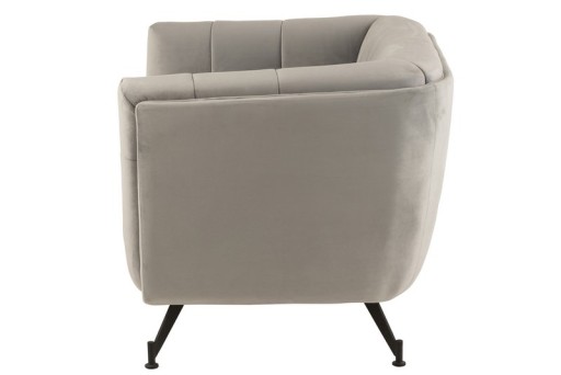 J-Line lounge chair - 1 person - textile/metal - light gray
