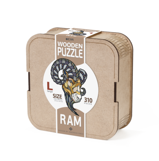 Eco Wood Art Wooden Jigsaw Puzzle Ram, Size L, 2222, 54.5x38.8x0.5cm