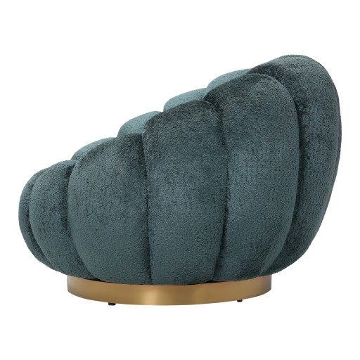 Daisy Fauteuil Teal Euphoria 13 Gold Base