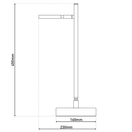 LED cordless table light "Lupa", 45 cm high, made of lacquered aluminum (Frosted almonds, pantone 481 C) and white plastic, LED integrated, dimmable, touch sensor.