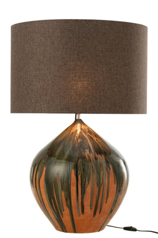 J-Line Lamp Paint Stripes Ceramic Mix