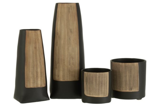 J-Line vase Maria Lang - ceramic - black - large