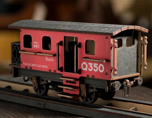 DIY 3D Wooden Model Construction Package, Steam Journey, Robotime, TGS01, 37.6x11.3x14.5cm