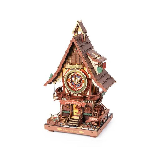 Robotime, 3D Houten Puzzel, Cuckoo Clock, LC901C, 21x17x34 cm