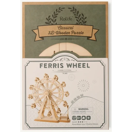 Robotime, 3D Houten Puzzel Ferris Wheel, TG401, 15.5x6,2x16,5cm