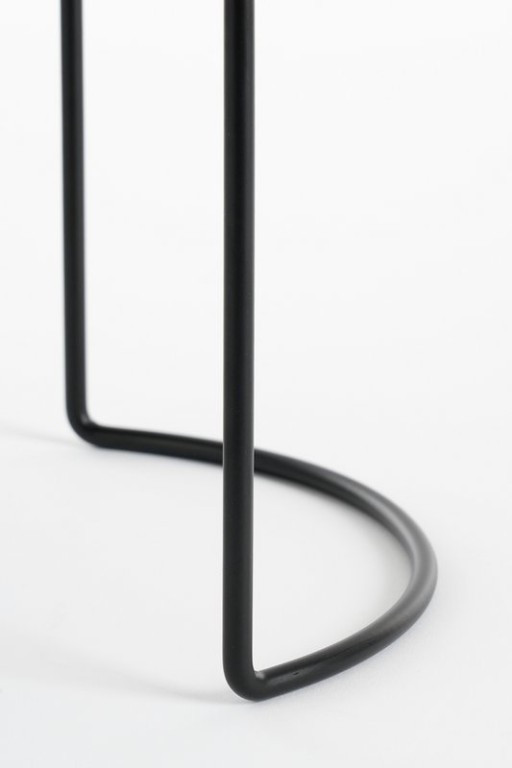 Petry flowerpot on standard - Set of 3 - L27 x B25 x H51 cm - Metal - Black