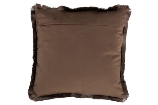 J-Line cushion Alpha Square - polyester - brown