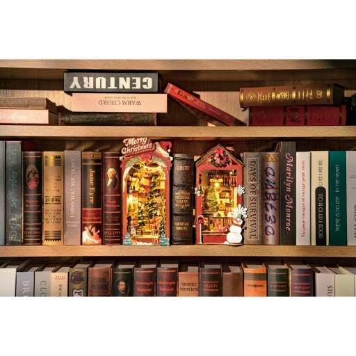 Robotime, DIY Book Nook Boekensteun Christmas Indoor Scene, TGC07, 21,8x13,6x24,7 cm