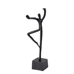 Eagen Black Casted Alu Statue Kung Fu Man