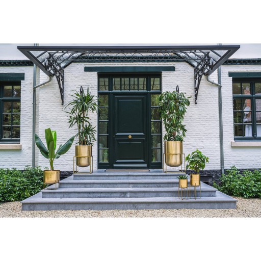 De Messing Plantenbak op Standaard - Messing - M