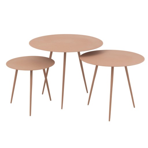 J-Line bijzettafel - ijzer - oud roze