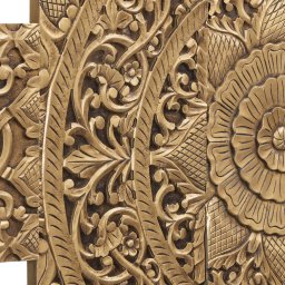 Sharlene Gold MDF Antique Carved Wallpanel 5 Pcs