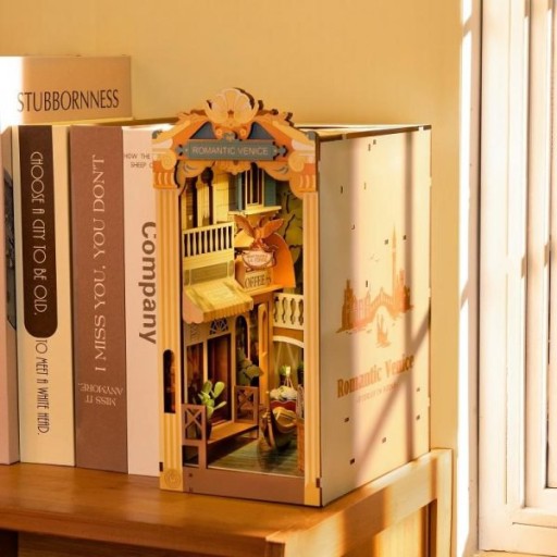 DIY Book Nook & Wonderland Boekensteun Romantic Venice, Robotime, TGB08, 17,8x10,8x24,4cm