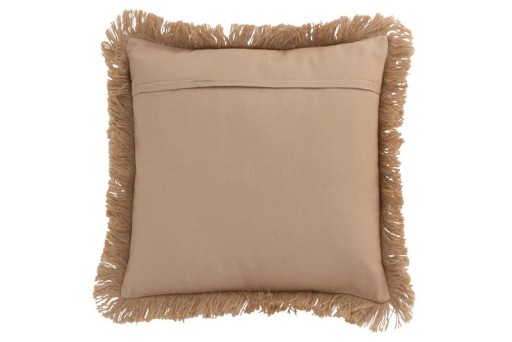 J-Line cushion Flower Abstract - jute - natural/beige