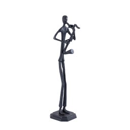 Kali Black Casted Alu Statue Man With Saxophone