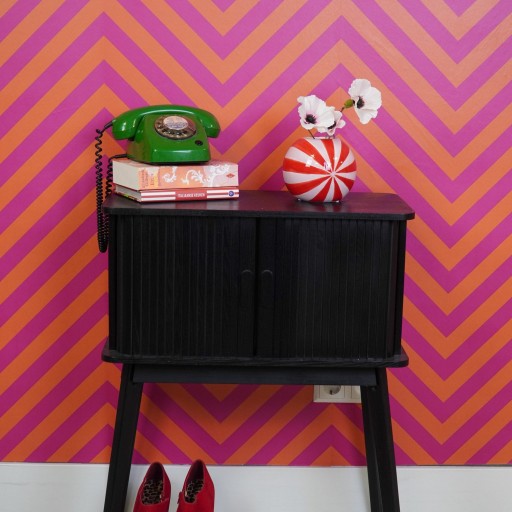 Vaas - Bloemvaas Swirl - Rood/roze - 15x15x13,5 cm