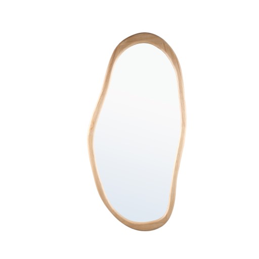 Barragh Natural Solid Wood Organic Mirror Oval