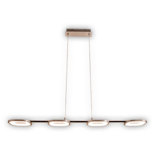 LED Pendellamp "Beam" | Modern Design | Metaal & Plastic | Staal-blank, 100 cm