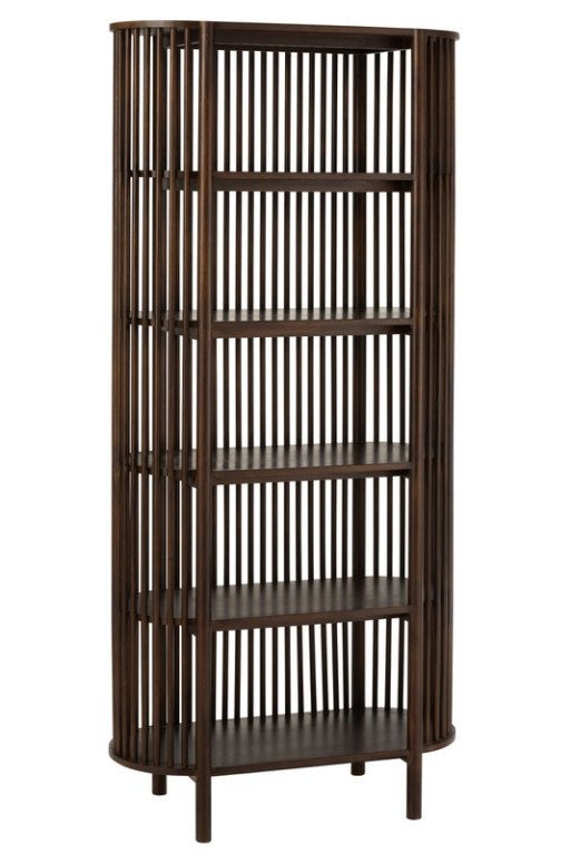 J-Line Rack Conie 5 Shelves Mango Wood Dark Brown