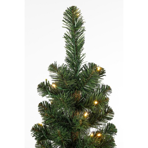 Charlton Smalle Kunstkerstboom met LED Verlichting en Timer- en Dimfunctie - H215 x Ø56 cm - Groen