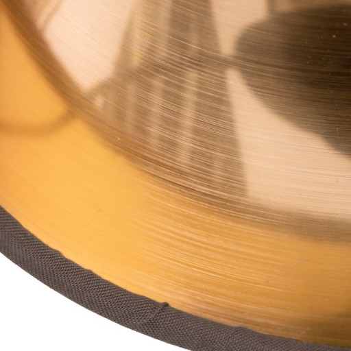 3-seater wall and ceiling rondel "Maron" made of metal-satin-matt with fabric umbrellas in brown, with E14 socket, lamp for living room, dining room, hallway and office, 28.5 cm diameter